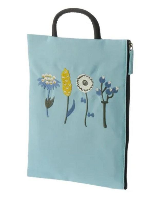 atsuko matano刺繡可掛式扁平收納包 