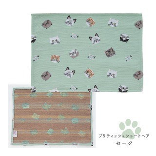 bisque 貓咪滿版貓緹花織布餐墊 