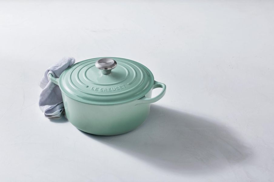 Le Creuset 薄荷綠鑄鐵鍋(22cm) 