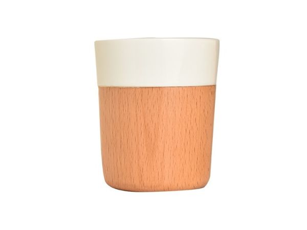 Kokage 天然木陶磁茶杯 