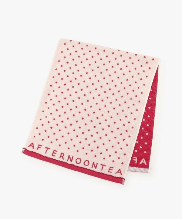 Afternoon Tea 滿版圓點純棉長巾(紅白) 