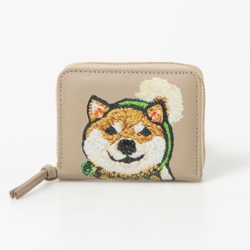 naconico perche 柴犬&熊貓 對折拉鍊零錢包 