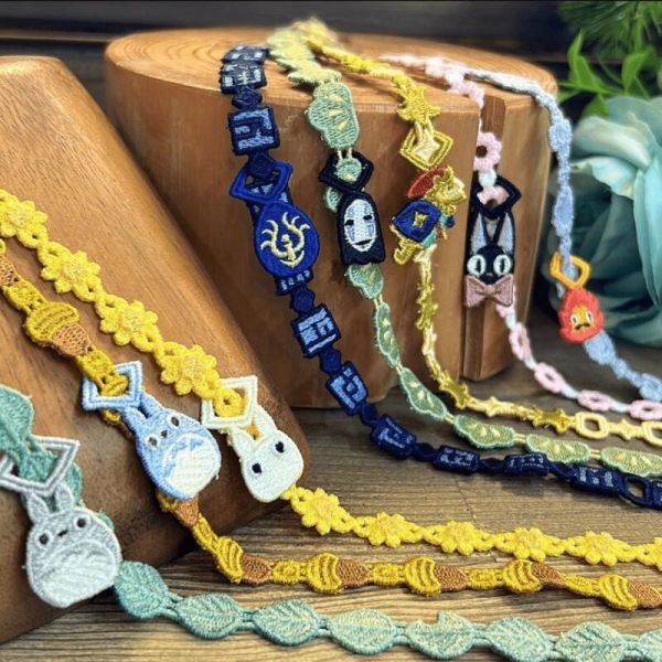 ensky 宮崎駿系列 多功能花朵刺繡手環 