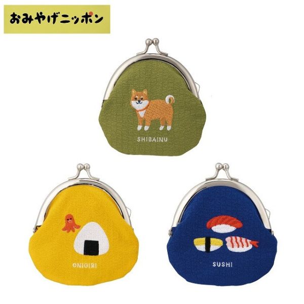 Decole 刺繡棉布口金包 