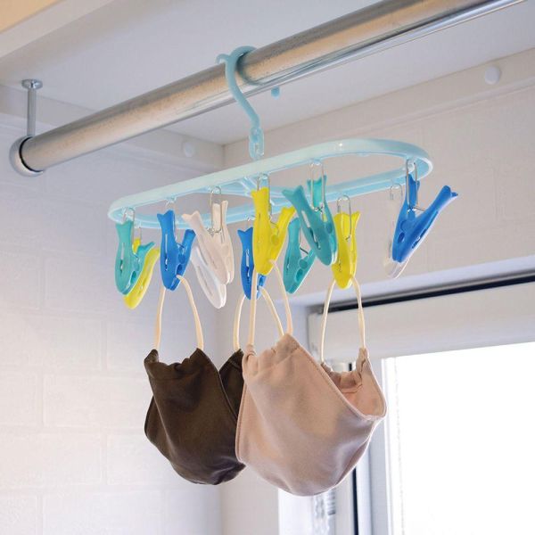 cb japan 小魚造型曬衣架12夾 