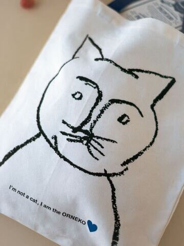 orneko 貓咪大臉帆布袋 