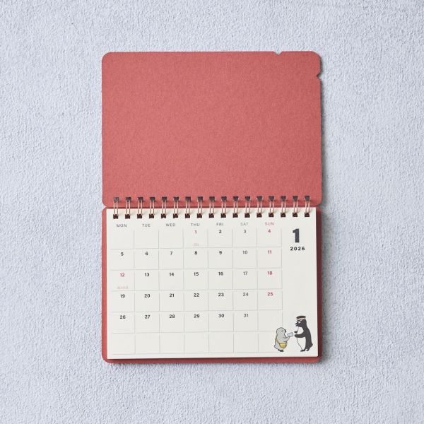 midori 企鵝站長2026燙金可立式月曆(藍) 