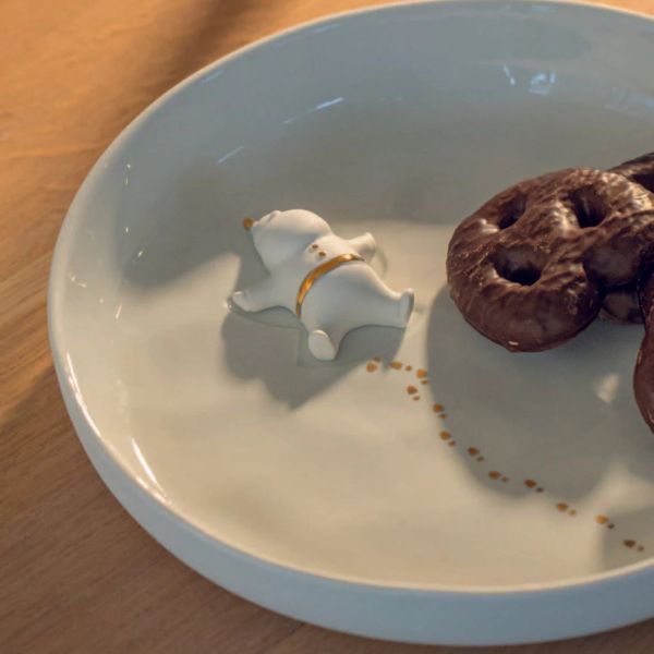 rader 冬季立體陶瓷公仔陶瓷盤 