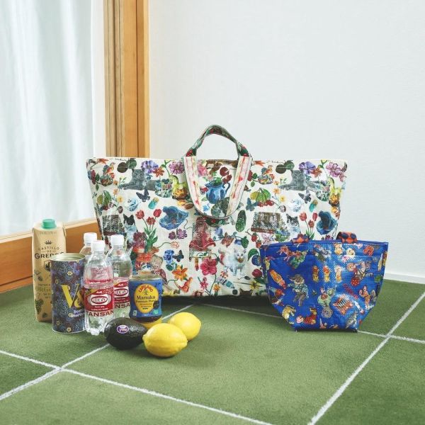 Nathalie Lete 馬戲團舟型大購物袋L(黑) 