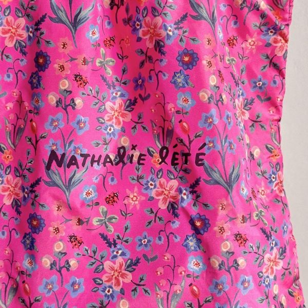 Nathalie Lete 幸運貓滿版花朵收納環保袋 