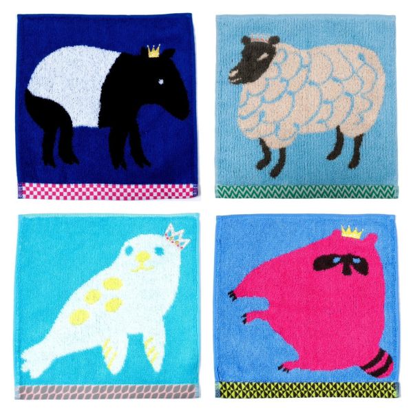 KODUE HIBINO 動物系列 繽紛刺繡手帕 