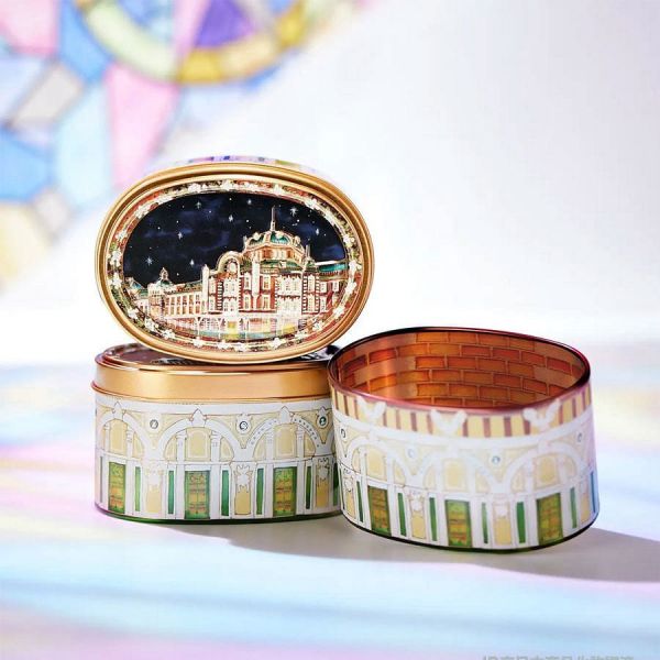 **預購** 青山 東京車站栗子無麩質餅乾彩繪鐵罐 