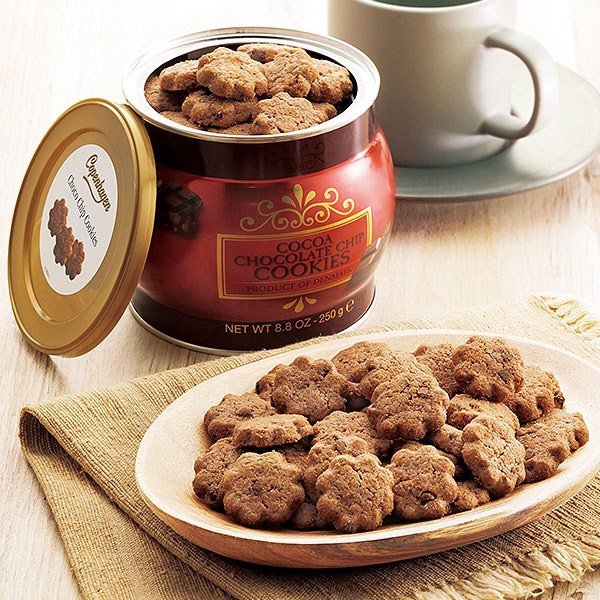 copenhagen 迷你巧克力曲奇餅乾圓鐵罐 