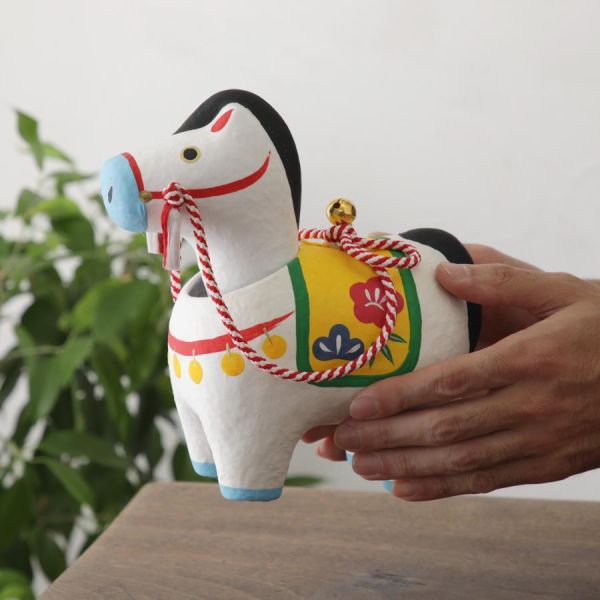 招福犬張子 4號馬年鈴鐺和紙擺設 