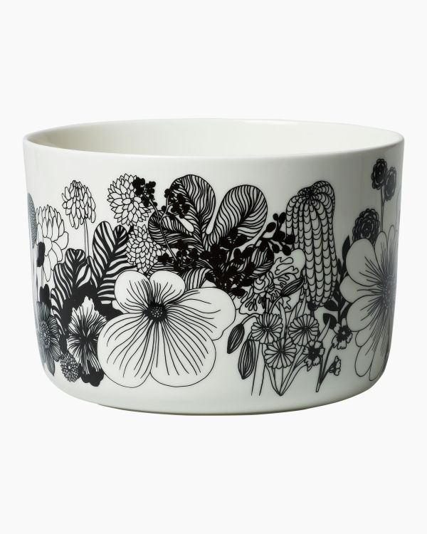 marimekko 黑線條城市花園蔬果厚瓷水果籃 