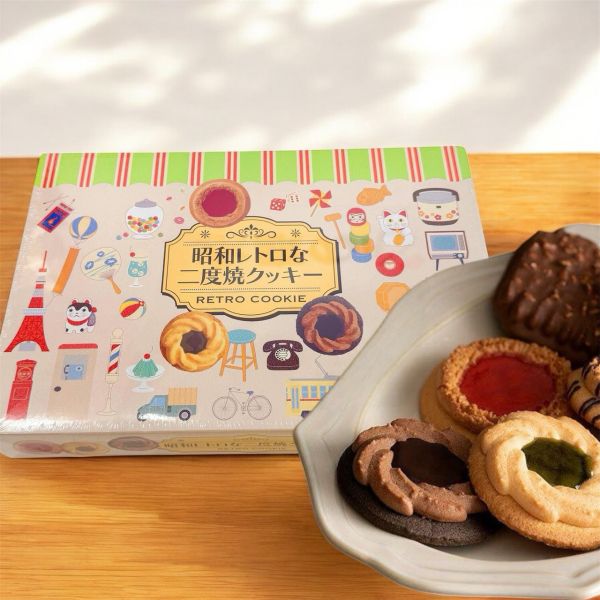 中山製菓 昭和二度燒三種復古綜合餅乾禮盒9入 
