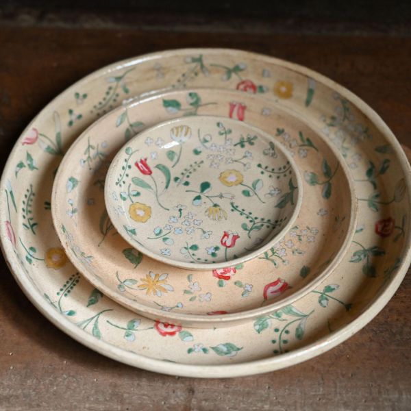 45R阿部慎太朗手工陶藝花卉馬克杯/圓盤 