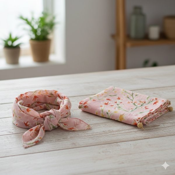 Sybilla 印花純棉手帕 