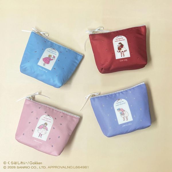 Kurahashi Rei x Sanrio 花邊刺繡收納化妝包 