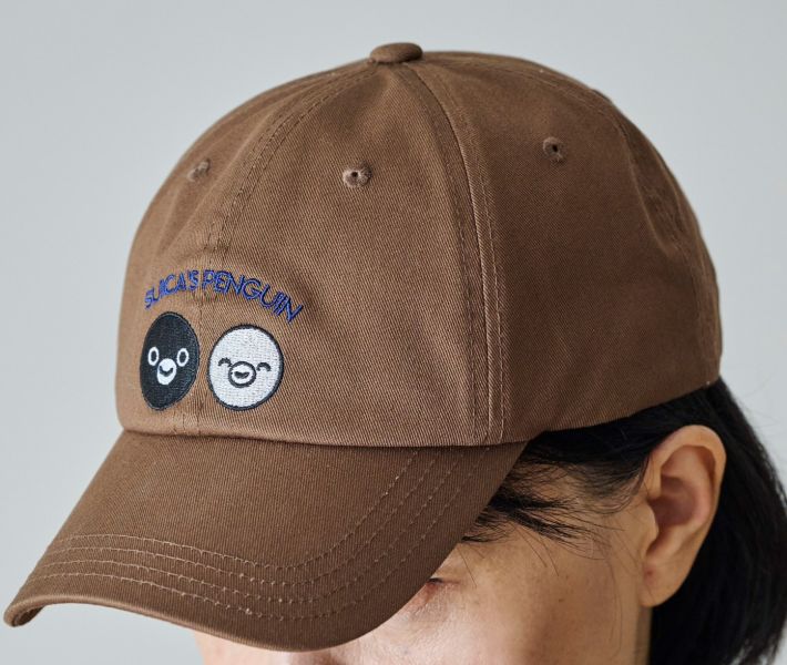 Suica 企鵝刺繡棒球帽(咖) 