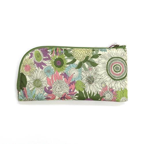 Liberty 滿版花朵L型圓角防水長型收納包 