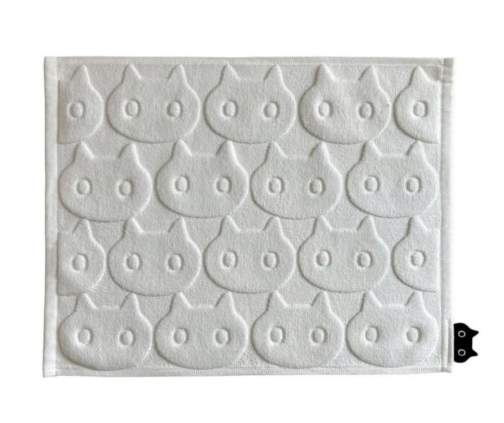 senko atsuko 滿版貓咪立體織紋浴室地墊 