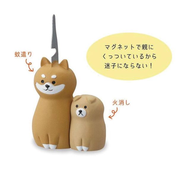 Decole 親子貓咪/柴犬造型蚊香座 