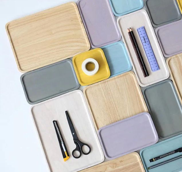 marcs 天然木製長型托盤 