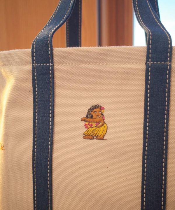 45r 葉山小插圖刺繡雙面重磅帆布手提袋 