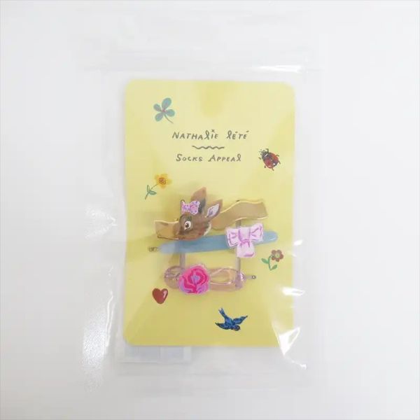 socks appeal X Nathalie Lete 髮夾三件組(斑比) 