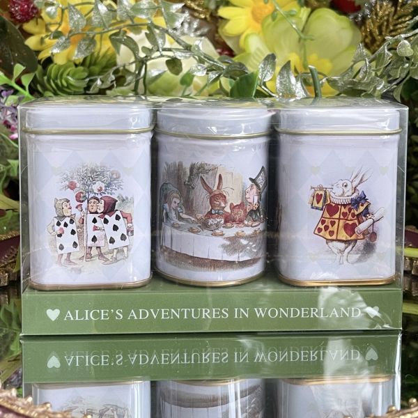 愛麗絲夢遊仙境 紅茶葉罐3入 
