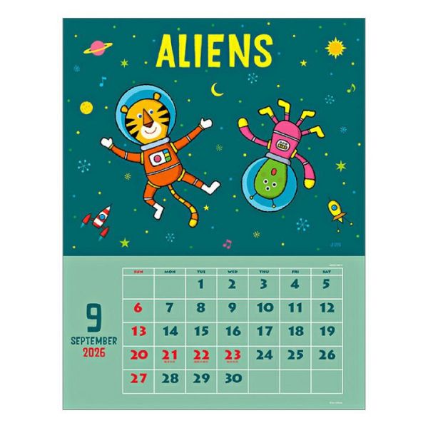 apj 市原淳2026動物插畫壁掛式月曆 