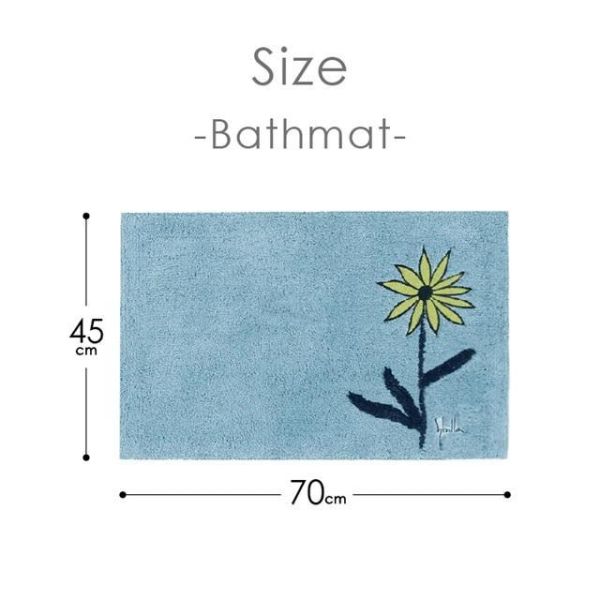 Sybilla 花朵刺繡毛絨止滑地墊 