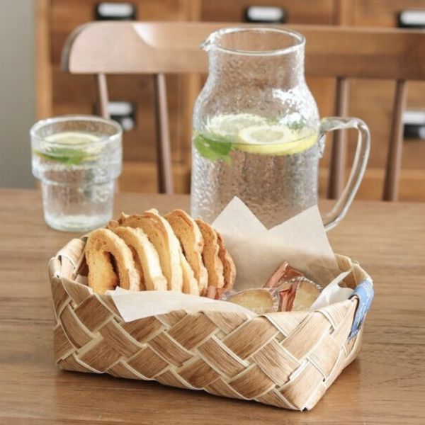 KURA 天然木片編織收納籃 