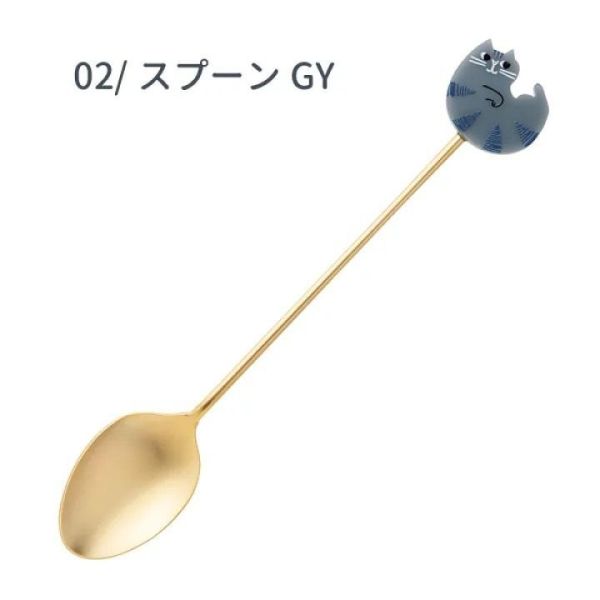 decole 貓咪金屬不鏽鋼甜點叉匙 