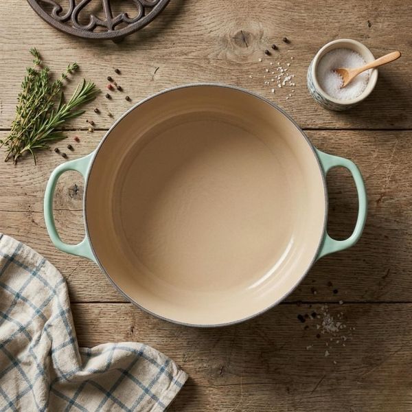 Le Creuset 薄荷綠鑄鐵鍋(22cm) 