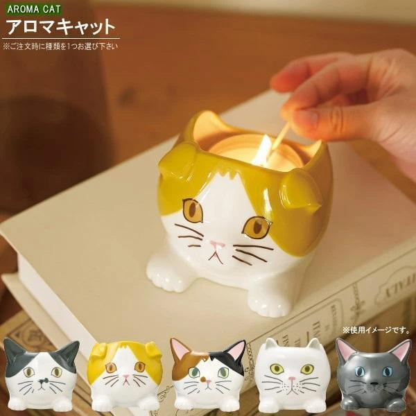 setocraft貓咪造型陶瓷燭台附香氛蠟燭 