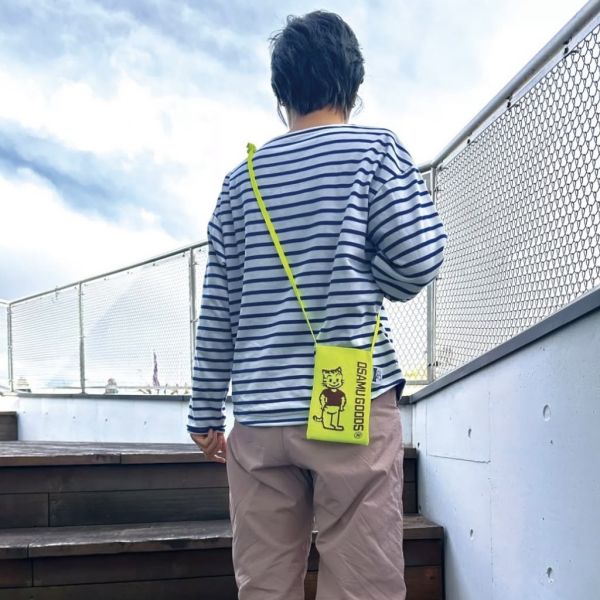 OSAMU GOODSxROOTOTE 編織手機斜背袋 