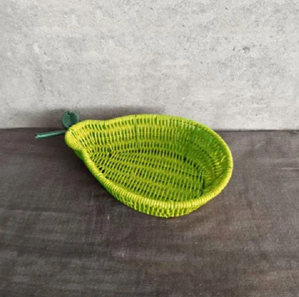 global arrow 檸檬/梨子造型紙編鐵網收納籃 