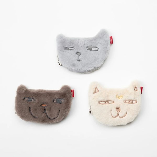 The Three Cats貓咪刺繡毛絨零錢包 