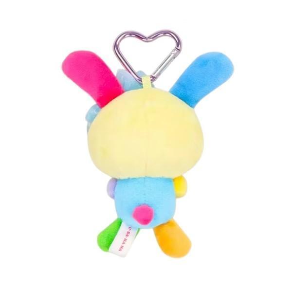 sanrio 花小兔抱愛心眨眼毛絨玩偶愛心登山扣吊飾 