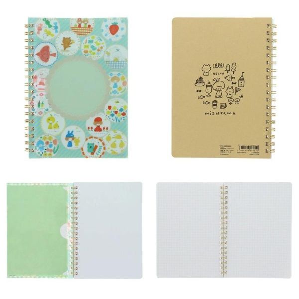 mizutama 資料夾封面網格筆記 