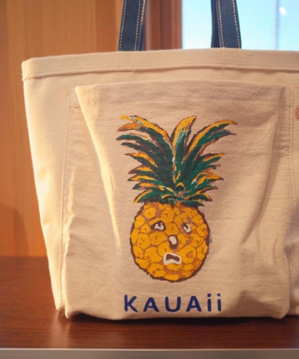 45r 葉山小插圖刺繡雙面重磅帆布手提袋 