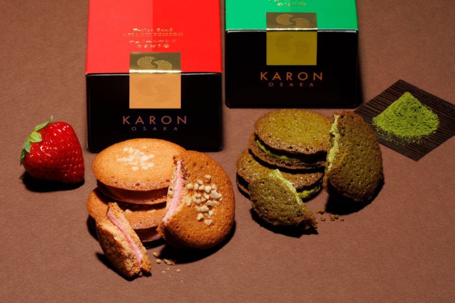 **預購** Karon Osaka宇治抹茶/甘王草莓法式夾心薄餅5入 