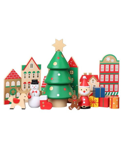 Mark's 聖誕節聖誕小鎮木製擺飾 