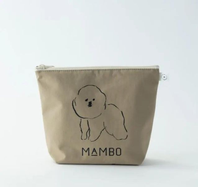 mambo & bb 比熊犬舟型綿布收納包 