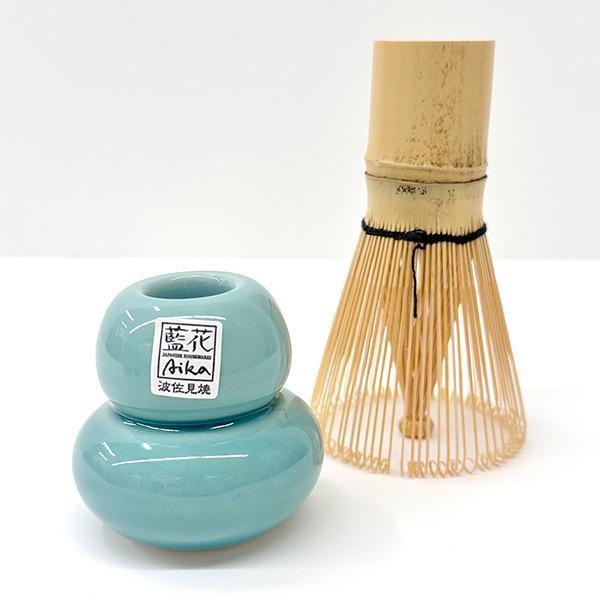 藍花aika 波佐見燒大小兼用陶瓷茶筅架(淺藍) 