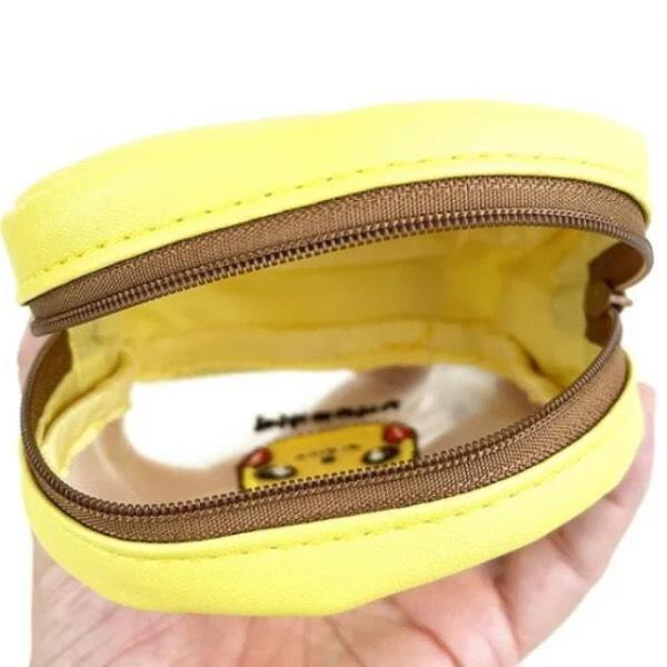 Pokemon 刺繡皮卡丘透明網狀皮革收納包 