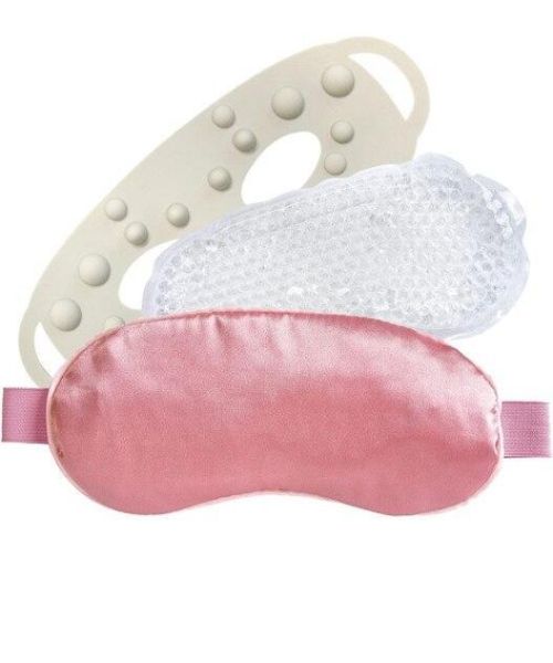 Ne cocochi 素色純棉眼罩(粉) 