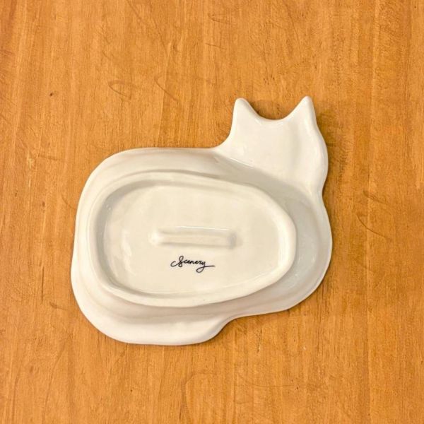 Sceneryvase 貓咪造型陶瓷飾品盤 